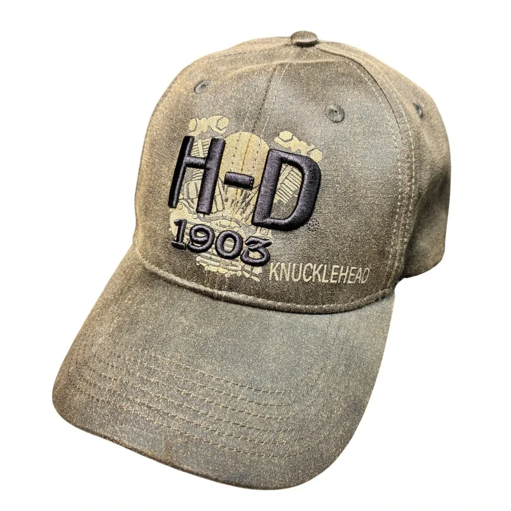 Harley-Davidson Mens Cotton Hat 1903 Knucklehead Biker Museum OSFA Brown